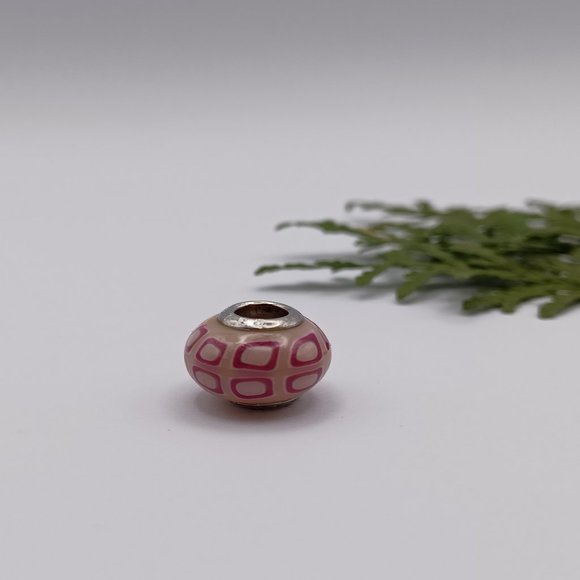 ✨️ Retro pattern pink Pugster charm for Pandora-Style Bracelet 🍀3 for $15 - Picture 6 of 6